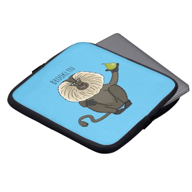Capa Para Notebook Cartoon macaco macaco-cauda-leão engraçado (Frente Topo)