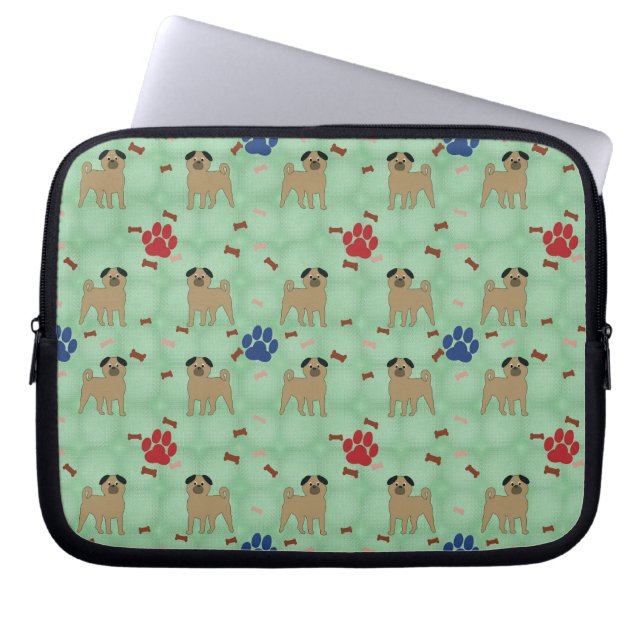 Capa Para Notebook Cartoon Pug (Frente)