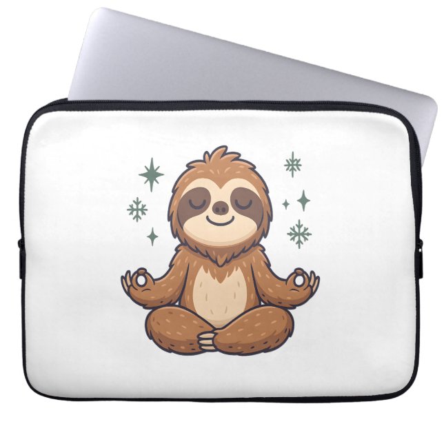 Capa Para Notebook Cartoon Sloth Vestindo Natal (Frente)