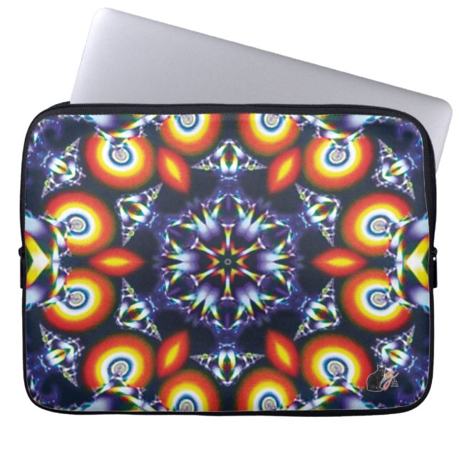 Capa Para Notebook Carvão Kaleidoscópio 13" (Frente)