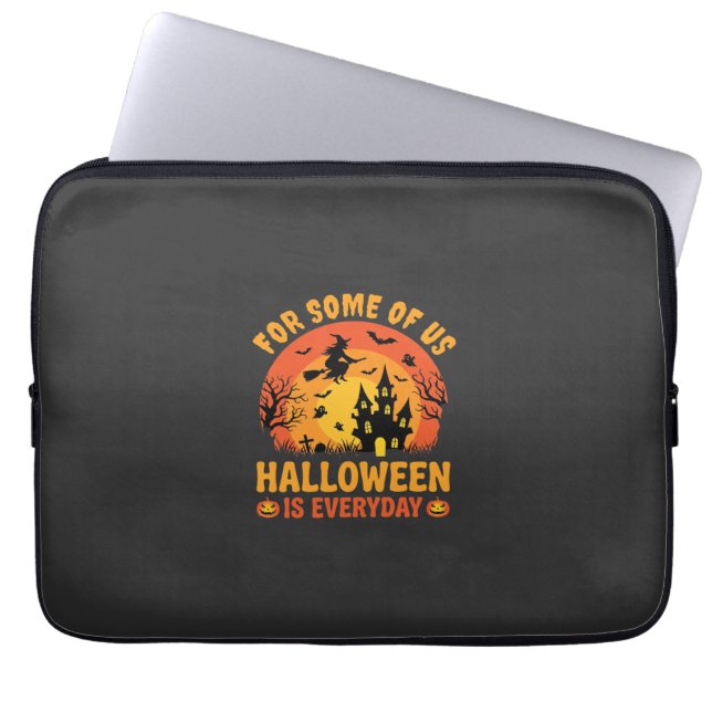 Capa Para Notebook Casa Assombrada da Bruxa do Halloween Diário (Frente)