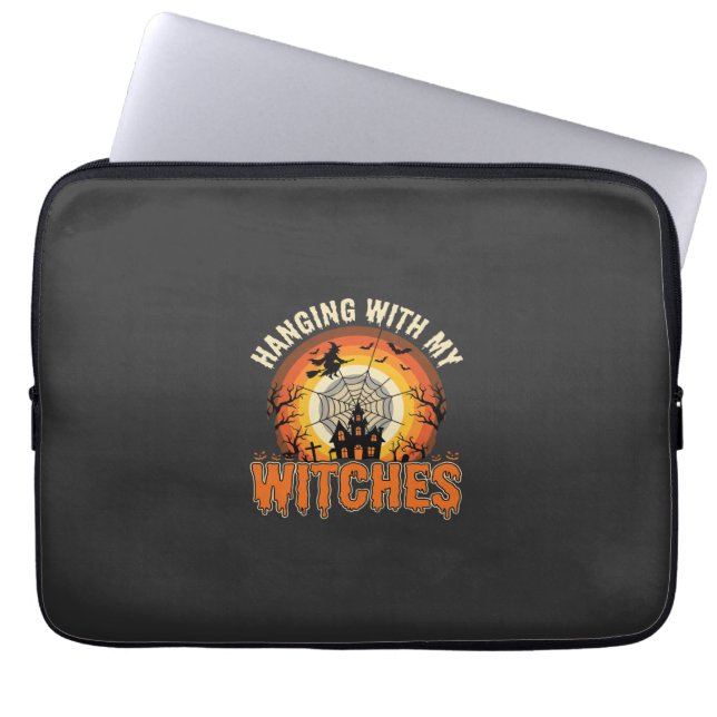 Capa Para Notebook Casa Assombrada das Minhas Bruxas no Halloween (Frente)