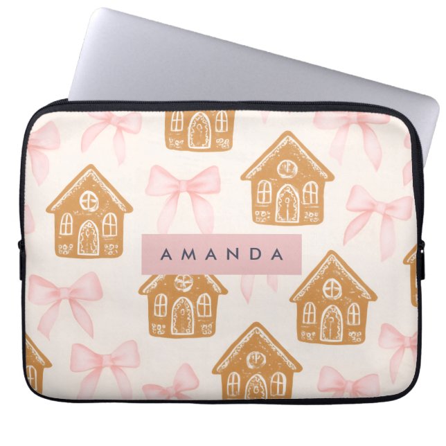 Capa Para Notebook Casa de Pão de Mel Personalizada com Gengibre (Frente)