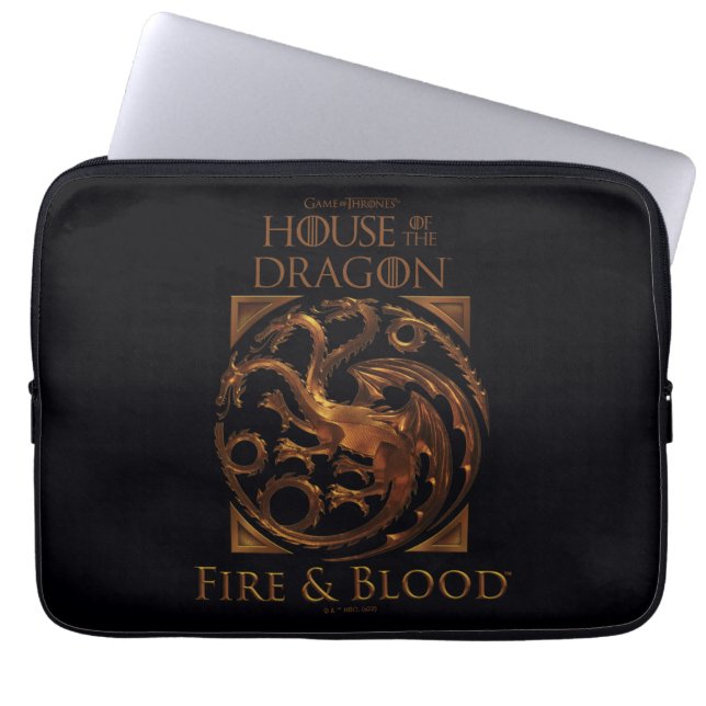 Capa Para Notebook CASA DO DRAGÃO | House Targaryen Sigil (Frente)