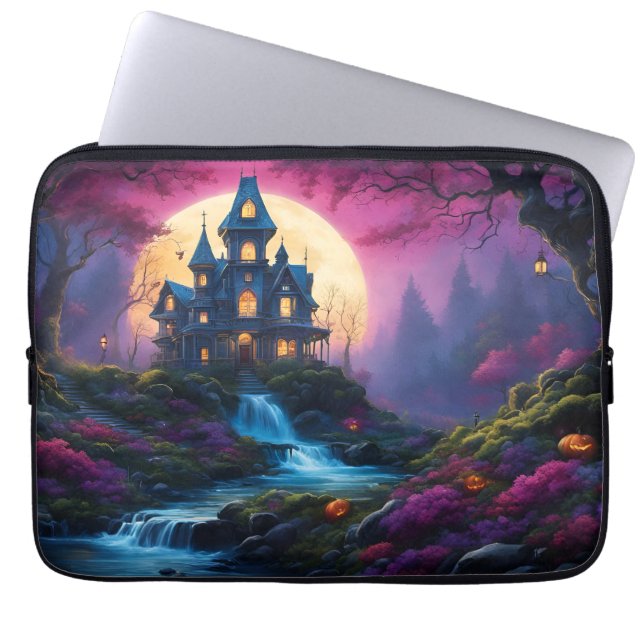 Capa Para Notebook Casa Spooky no Halloween Hill (Frente)