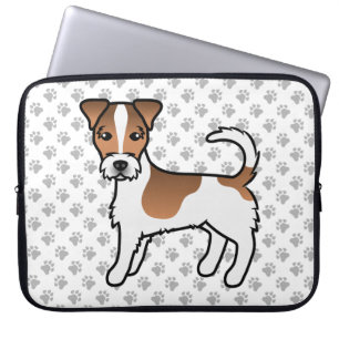 Capa Para Notebook Casaco Branca E Tan Rough Jack Russell Terrier Dog