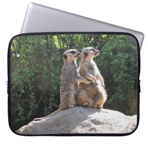 Capa Para Notebook Casal Meerkat bonito no Laptop Rock