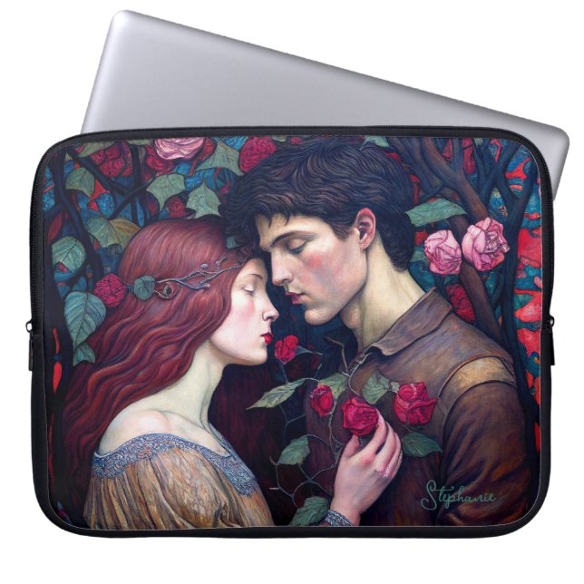 Capa Para Notebook Casal Vintage Romance Lovers (Frente)