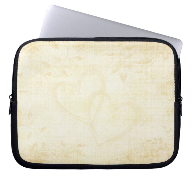 Capa Para Notebook Casamento de Papel Vintage Aged (Frente)