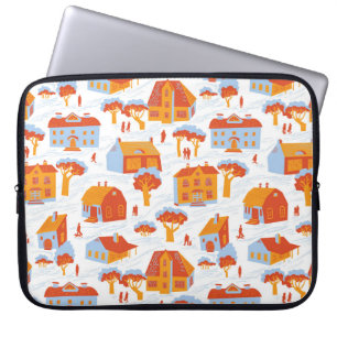 Capa Para Notebook Casas da Cidade Bonita: Vintage Doodle