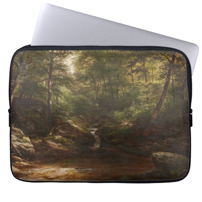 Capa Para Notebook Cascata na Floresta - George Hetzel (Frente)