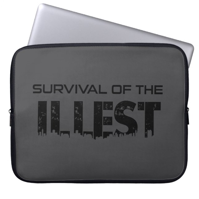 Capa Para Notebook Case for Artisan Selects "Survival of the illest"  (Frente)