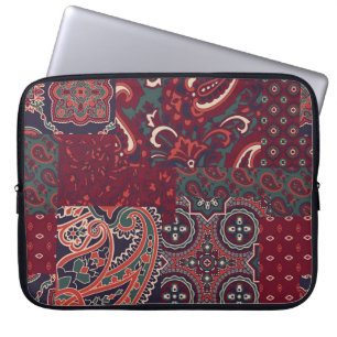 Capa Para Notebook Cashmere Paisley Silk: Patchwork de Abstrato Vinta
