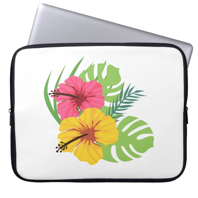 Capa Para Notebook Caso de Laptop de Flores Tropicais (Frente)