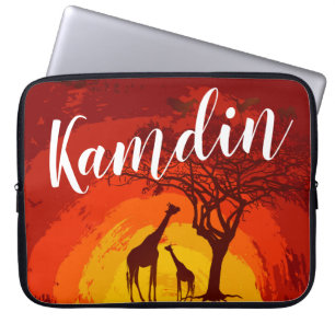 Capa Para Notebook Caso de Laptop Personalizado Africano Safari Giraf