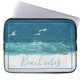 Capa Para Notebook Caso do laptop das ondas do oceano Beach Vibes
