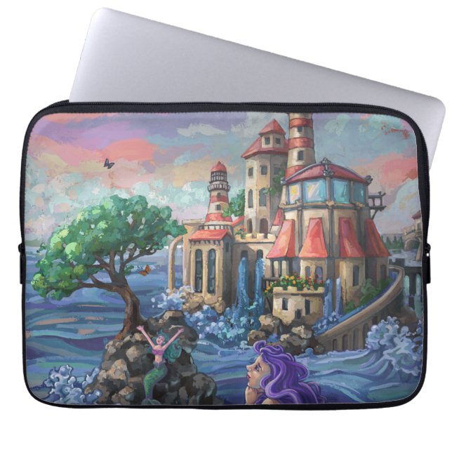 Capa Para Notebook Castelo Mermaid (Frente)