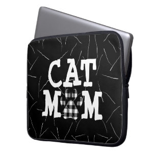 Capa Para Notebook Cat Mãe Pawprint com Cabelos de Gato