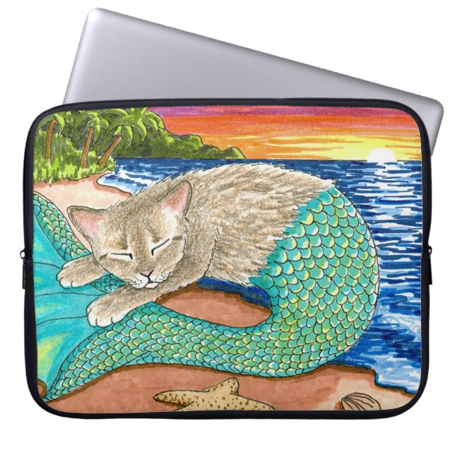 Capa Para Notebook Cat Mermaid 23 (Frente)
