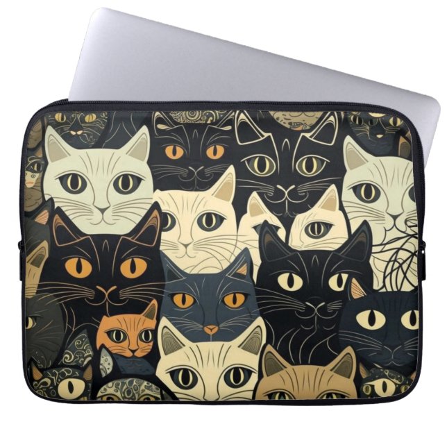 Capa Para Notebook Cat Pattern Artsy (Frente)