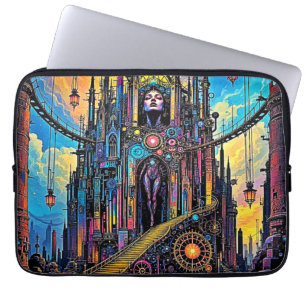 Capa Para Notebook Catedral Mística Steampunk