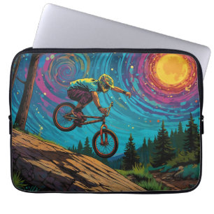 Capa Para Notebook Cavaleiro BMX na Montanha