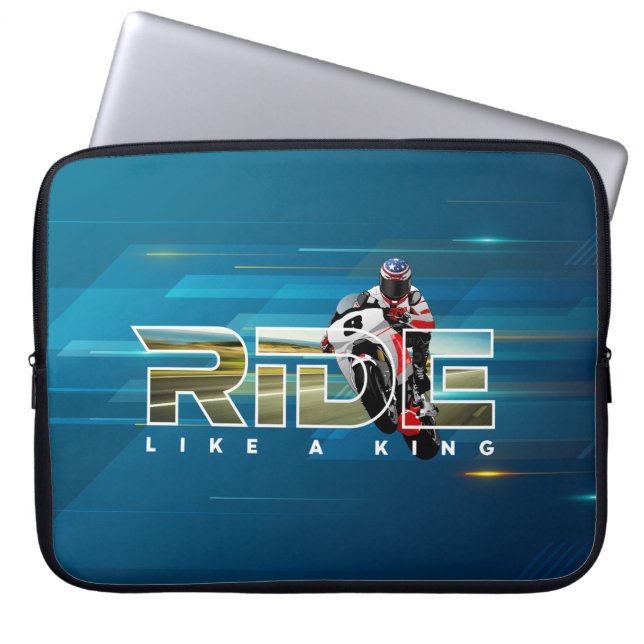 Capa Para Notebook Cavalgue Como um Rei | Estojo para Laptop 15" (Frente)