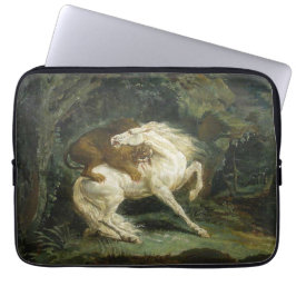 Capa Para Notebook Cavalo Atacado por um Leão (por Théodore Géricault
