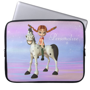 Capa Para Notebook Cavalo bonito & a bolsa de laptop personalizada