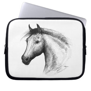 Capa Para Notebook Cavalo:Branca