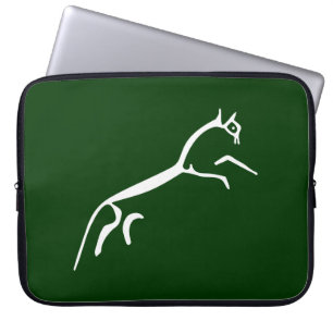 Capa Para Notebook Cavalo Branco (Castelo de Uffington) - Verde escur