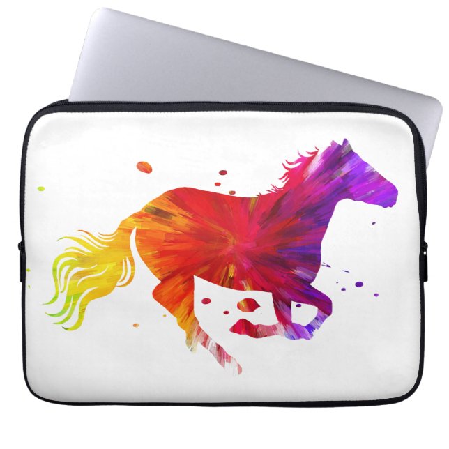 Capa Para Notebook Cavalo Colorido (Frente)