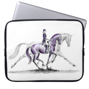 Capa Para Notebook Cavalo de Dressage em Trot Piaffe