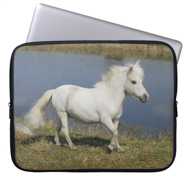 Capa Para Notebook Cavalo diminuto que funciona perto da água (Frente)