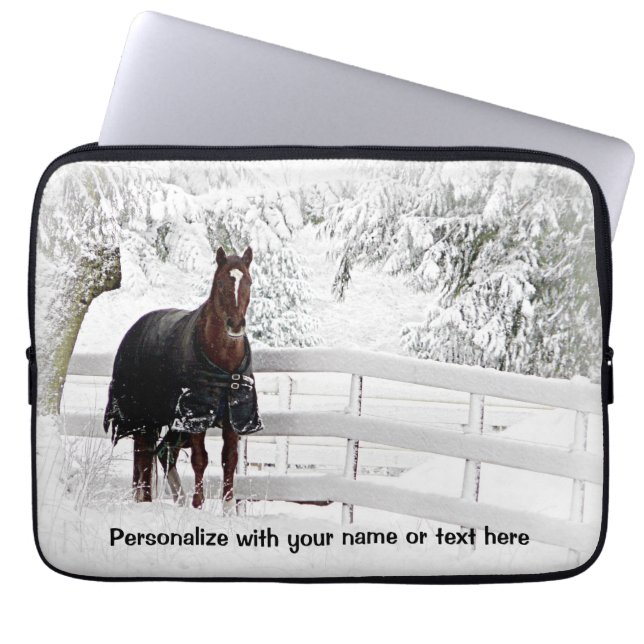 Capa Para Notebook Cavalo do inverno (Frente)