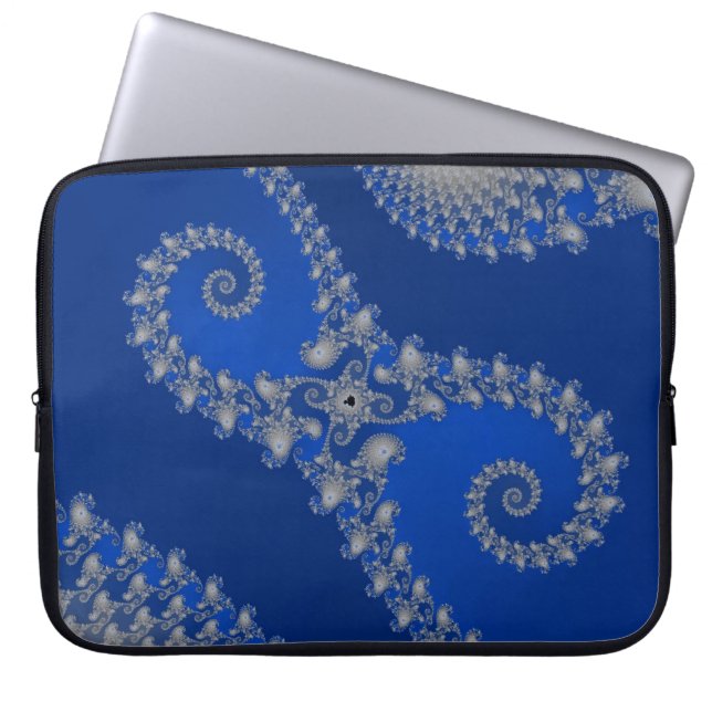 Capa Para Notebook Cavalo-Marinho Prateado (Frente)