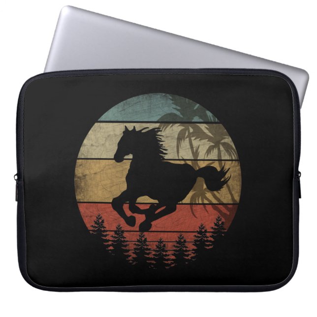 CAPA PARA NOTEBOOK CAVALO RETRO DE VINTAGEM (Frente)