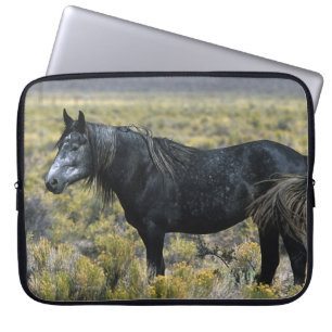 Capa Para Notebook Cavalo selvagem do mustang no deserto
