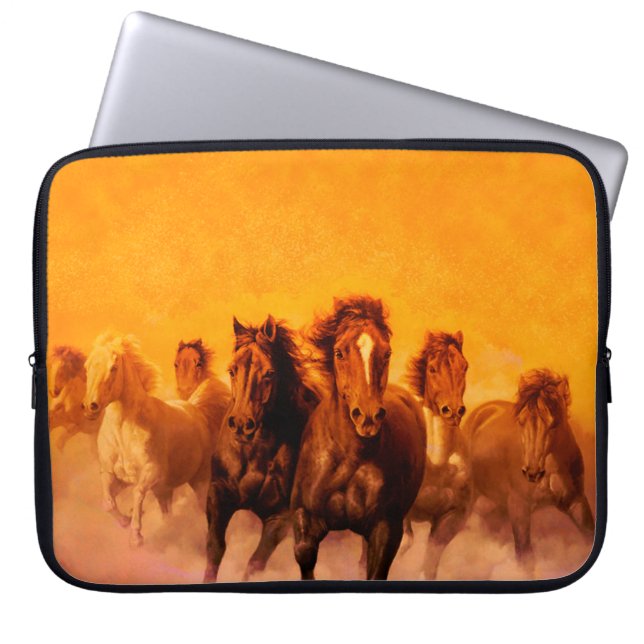 Capa Para Notebook Cavalos - a bolsa de laptop (Frente)