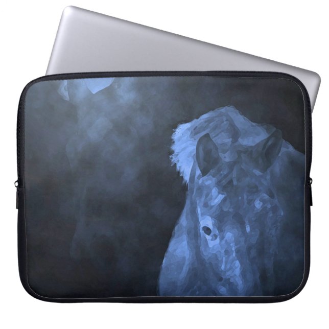 Capa Para Notebook Cavalos da lua azul (Frente)