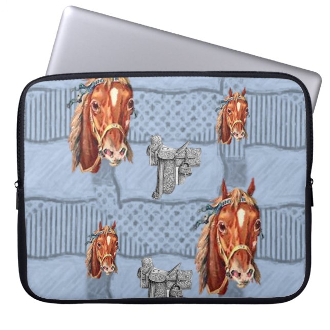 Capa Para Notebook Cavalos de bolsa de laptop (Frente)