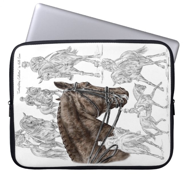Capa Para Notebook Cavalos de Dressagem Coletados FEI (Frente)