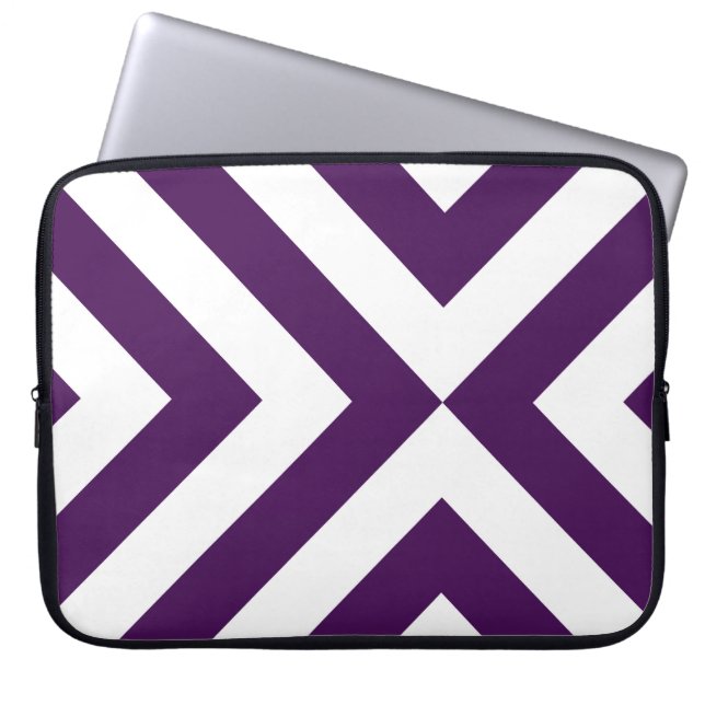 Capa Para Notebook Cavalos roxos e brancos (Frente)