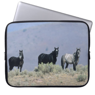 Capa Para Notebook Cavalos selvagens do mustang no deserto 3