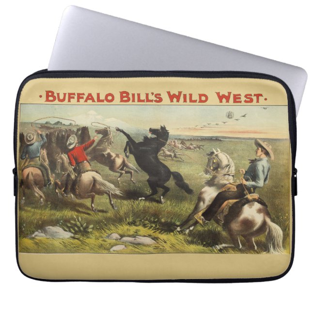 Capa Para Notebook Cavalos Selvagens Oeste de Buffalo Bill (Frente)