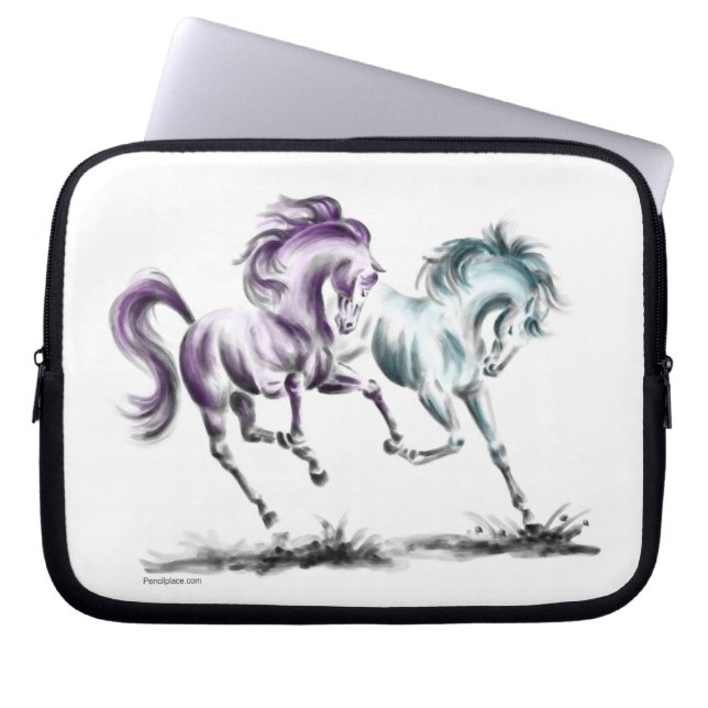 Capa Para Notebook Cavalos Selvagens Percorridos (Frente)