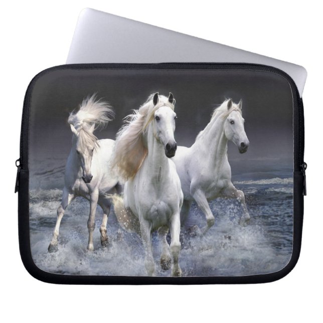 Capa Para Notebook Cavalos travesseiros decorativos (Frente)