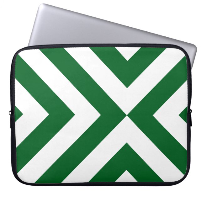 Capa Para Notebook Cavalos Verdes e Brancos (Frente)