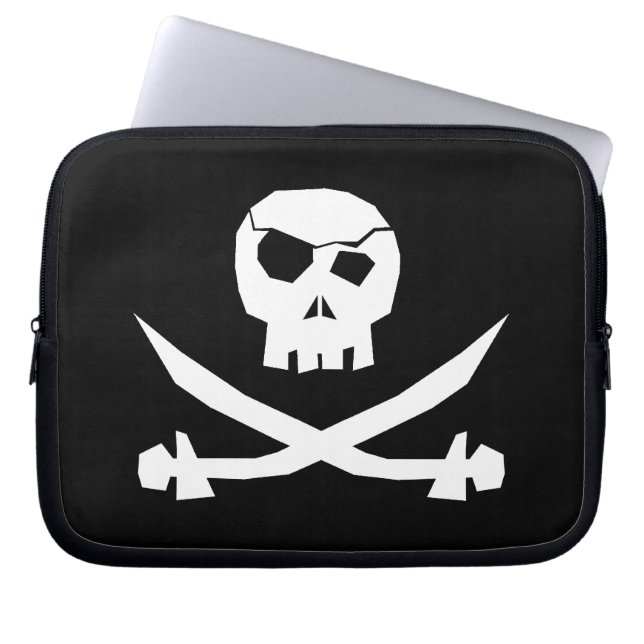 Capa Para Notebook Caveira Pirata (Frente)