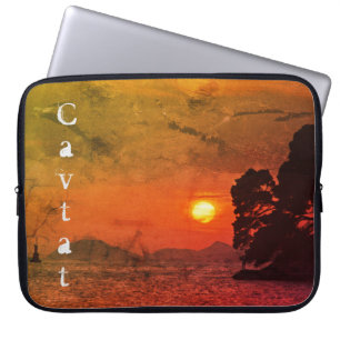 Capa Para Notebook Cavtat, vista croata do filtro Sunset 1974